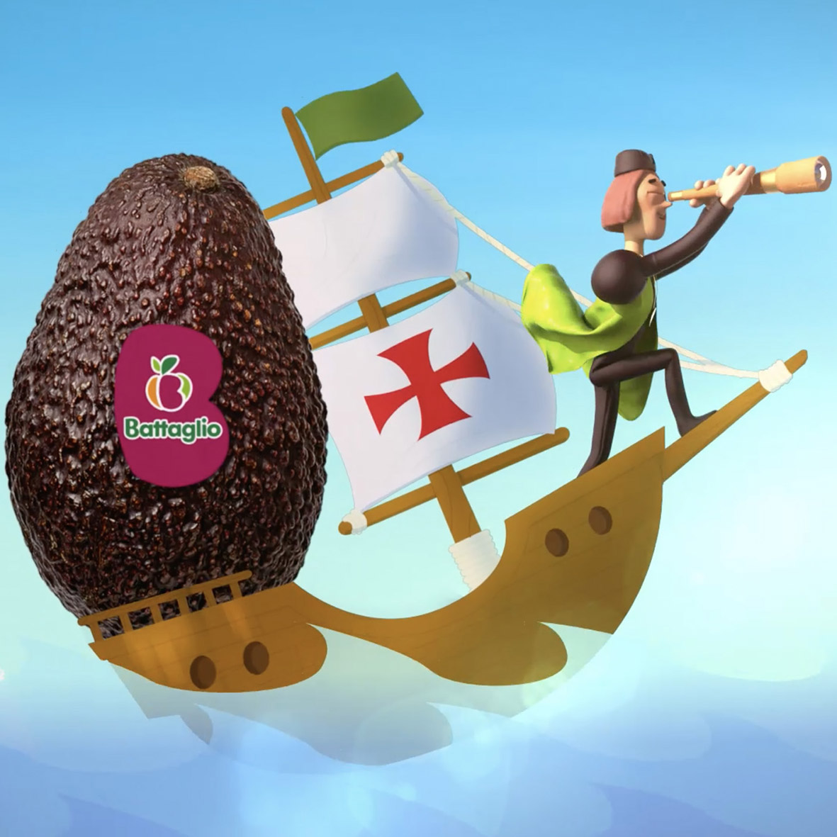 The Hass avocado Battaglio debuts on television in Italy